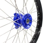 KKE 19/16” Dirt Bike Wheels for YZ80/YZ85 (Blue Nipple) - Image 3