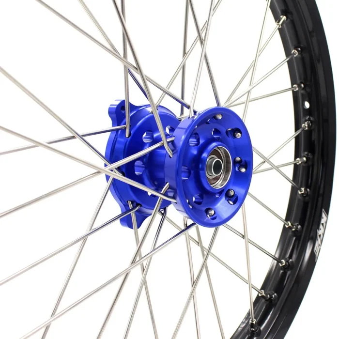 KKE 19/16” Dirt Bike Wheels for YZ80/YZ85 (Blue Nipple) - Image 3