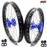KKE 19/16” Dirt Bike Wheels for YZ80/YZ85 (Blue Nipple)