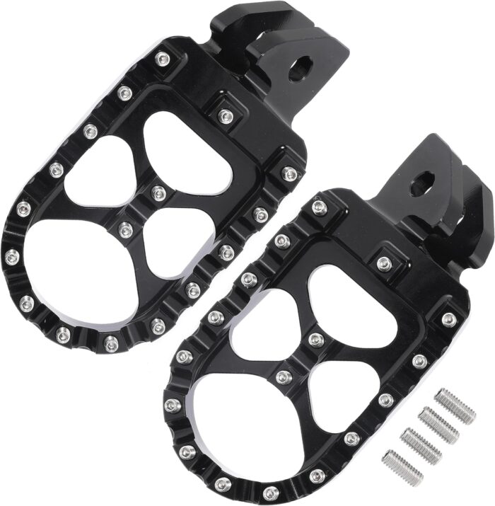 JFG RACING CNC Foot Pegs for SurRon Light Bee X & Dirt Bikes – Black - Image 1
